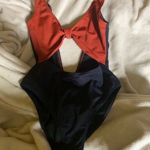 One piece cut out swimsuit